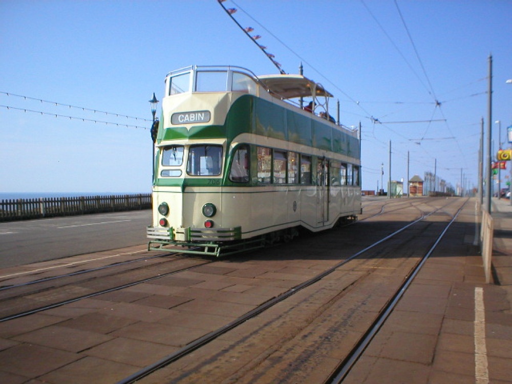 A Blackpool Tram at Uncle Tom's Cabin, Blackpool. August 2005