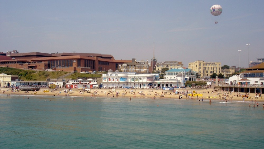 Bournemouth West Cliff, as seen from the pier