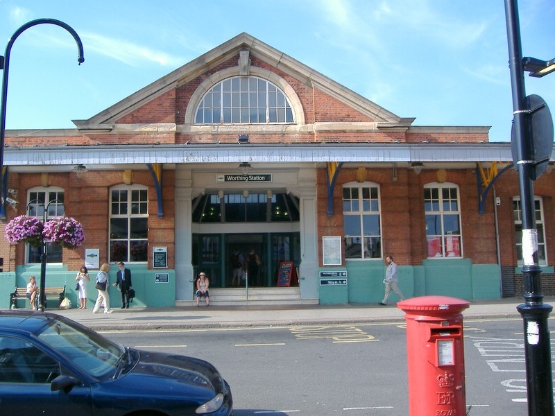 Worthing's main train station  West Sussex