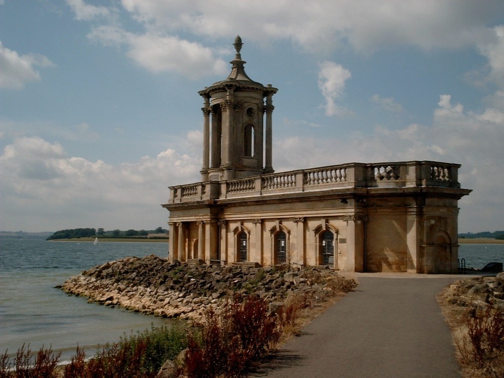 Normanton church, Rutland water, Rutland