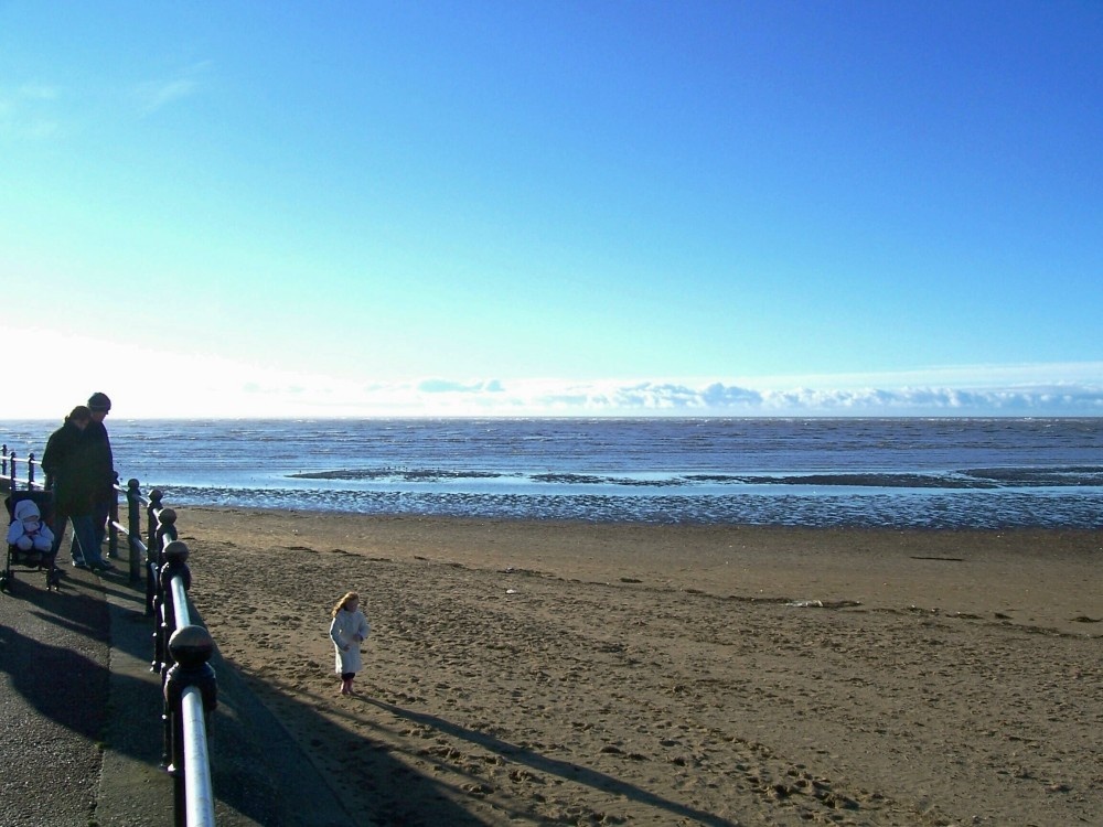 Southport coastline as seen from St' Annes beach, New Years Day 2006.