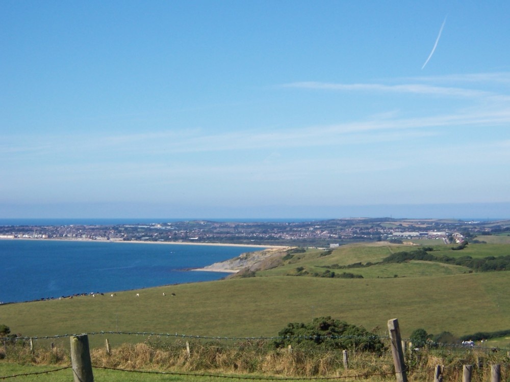 view towards Weymouth from Osmington Mills, Dorset