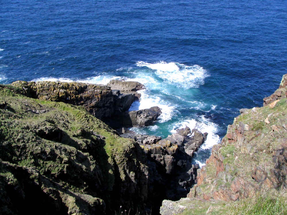 Photograph of Levant Mine - Zawn and Main Adit.
a National Trust property near St. Just, Cornwall.