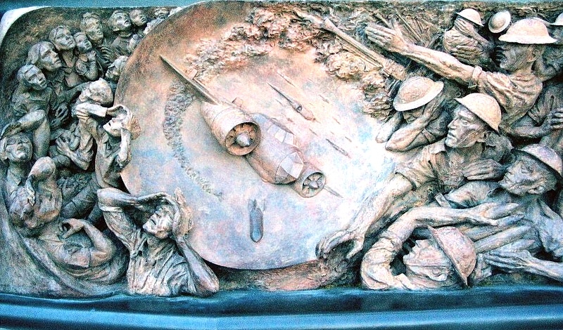 The Battle of Britain Memorial, along the Victoria Embankment in London.