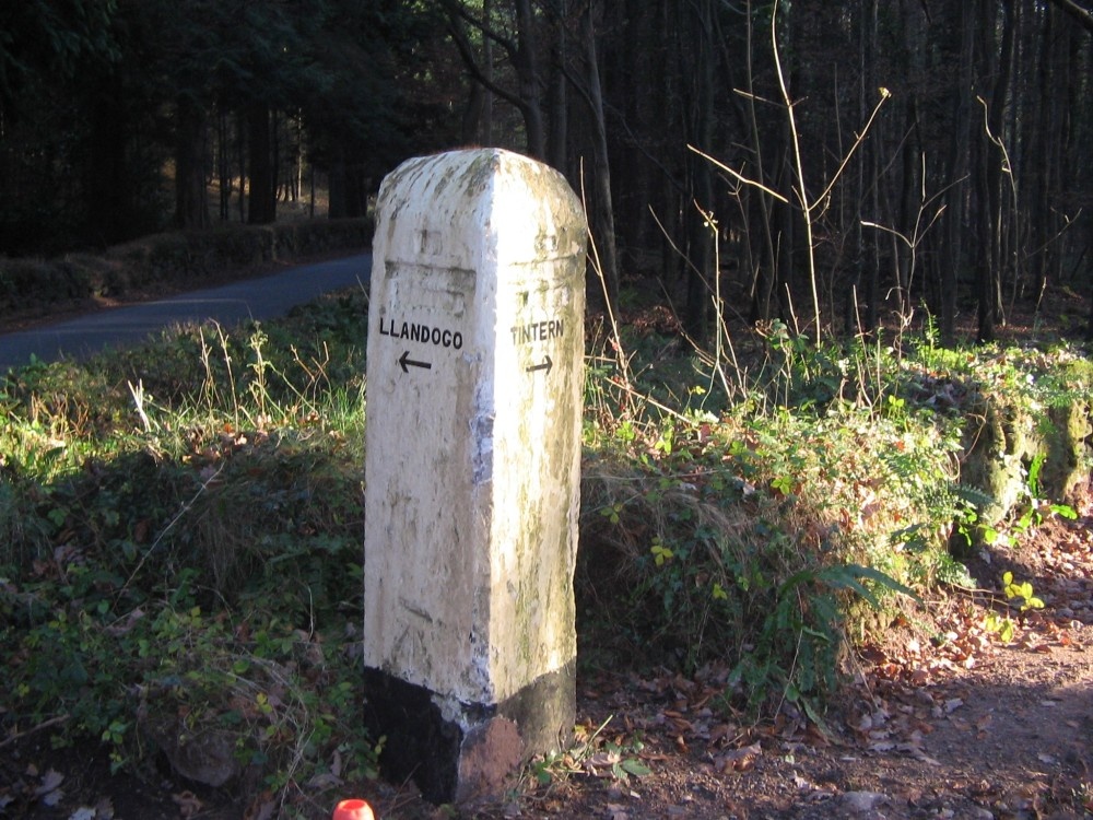 Direction stone on Trellech-Tintern road, Monmouthshire