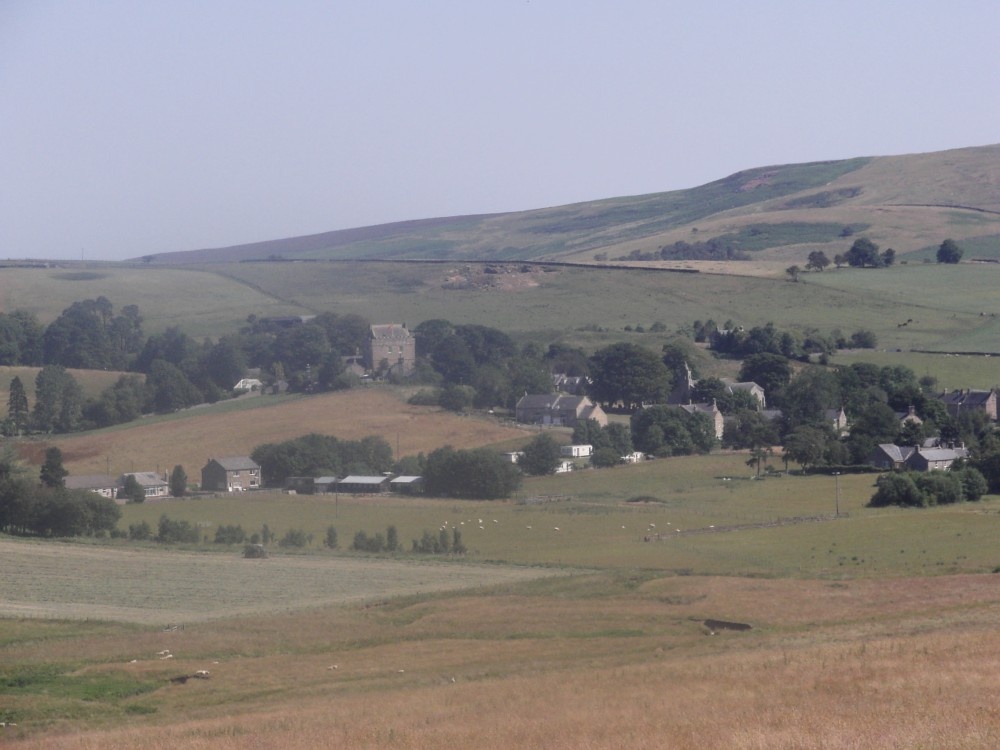 Photograph of A view of Elsdon village in Northumberland. taken july 2006