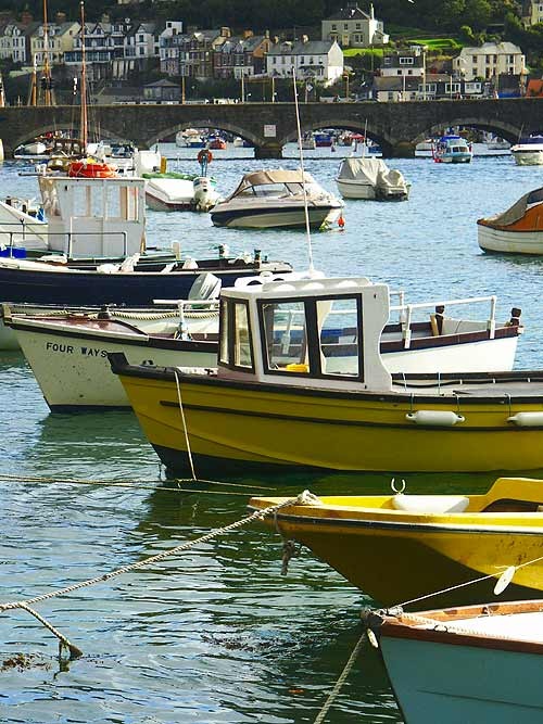 Boats in the harbour at Looe, Cornwall