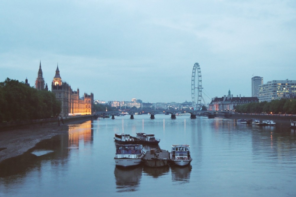 View North from Lambeth Bridge, London
