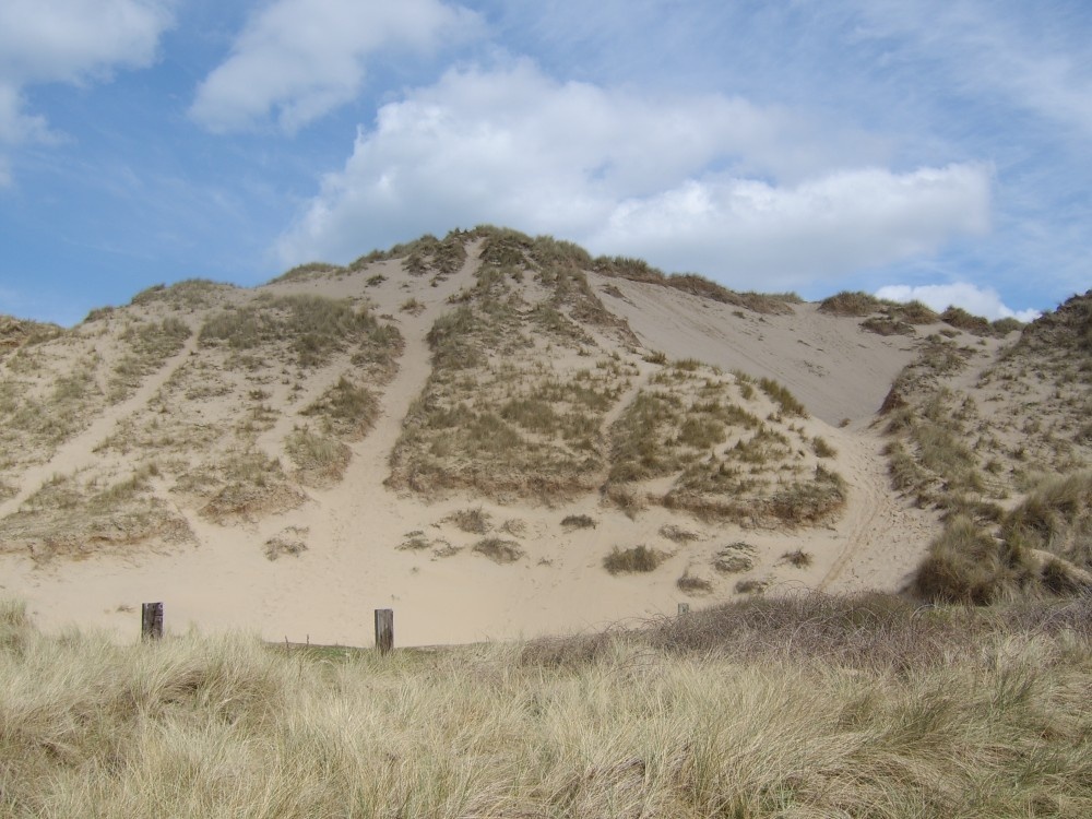 Photograph of Impressive sand dunes at Holywell Bay, Cornwall