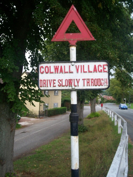 Venerable sign at Colwall, Herefordshire. There is a similar sign at the other end of the village