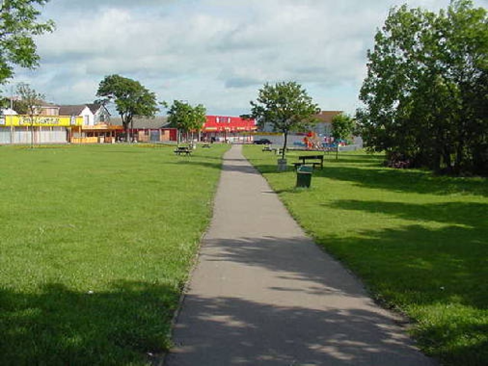 Photograph of VIEW ACROSS THE PARK AREA TO THE AMUSEMENTS