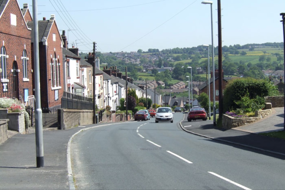 Norton street view, Norton in the Moors, Staffordshire.