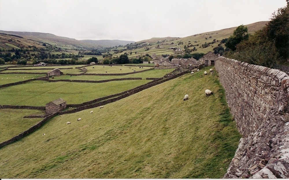 Photograph of A View of Swaldale looking west towards Gunnerside, North Yorkshire
