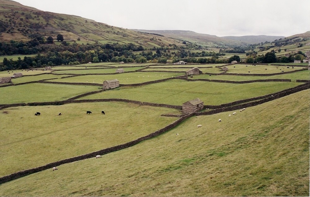 Photograph of A 2nd View (slightly more south) of Swaldale looking west towards Gunnerside, North Yorkshire
