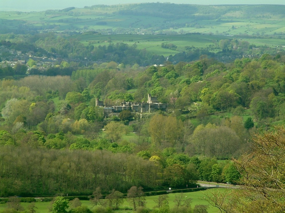 Haddon Hall from Stanton in Peak, Derbyshire photo by John Wright