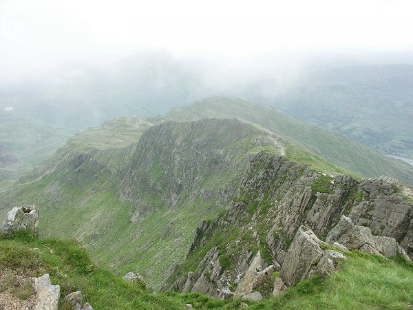 Gallt y Wenallt from the summit of Lliwedd, Snowdonia.