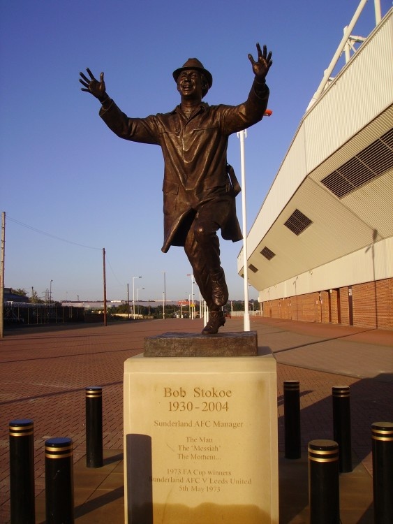 Bob Stokoe statue at the Sunderland Stadium of Light, Sunderland, tyne & WEAR