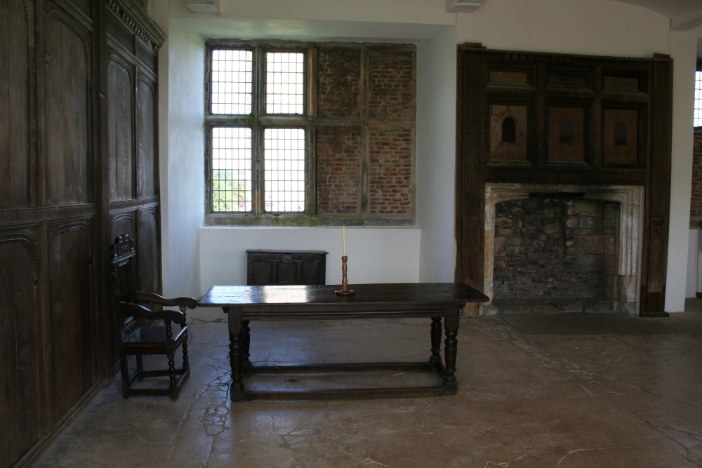 Interior of living qaurters  Helmsley Castle North Yorkshire .