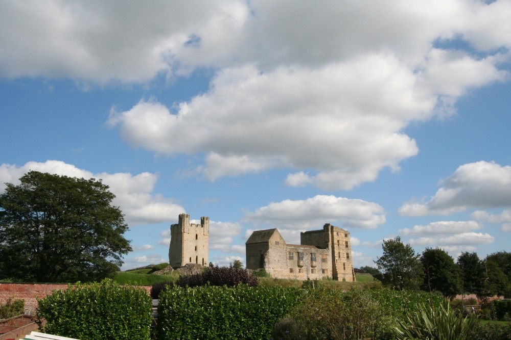 The Castle at Helmsley, North Yorkshire, as viewed from the Walled Gardens @ the rear.