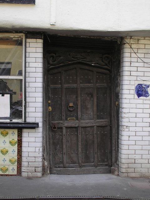 Old Butcher's Shop doorway, Axbridge, Somerset