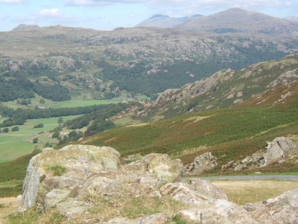 Photograph of Mid Duddon Valley from the top of the lane between Broughton Mills and Hall Dunnerdale, Cumbria.