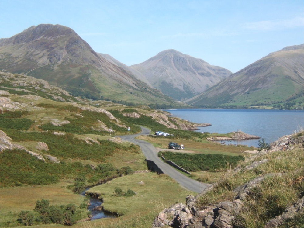 Wastwater and the fine mountain scene around Wasdale head.