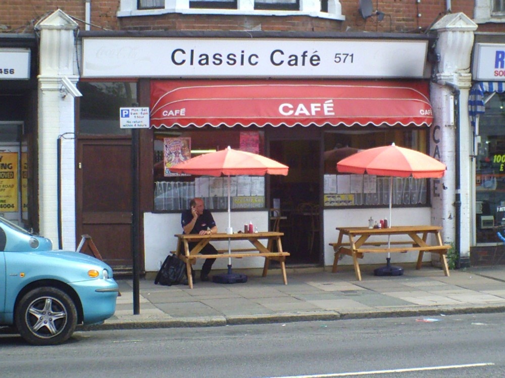 The Classic Cafe along the London Road Southend on Sea. Summer 2006