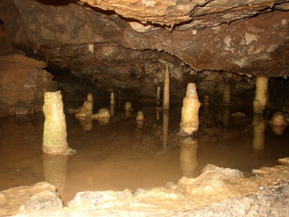 A picture from inside one of the caves