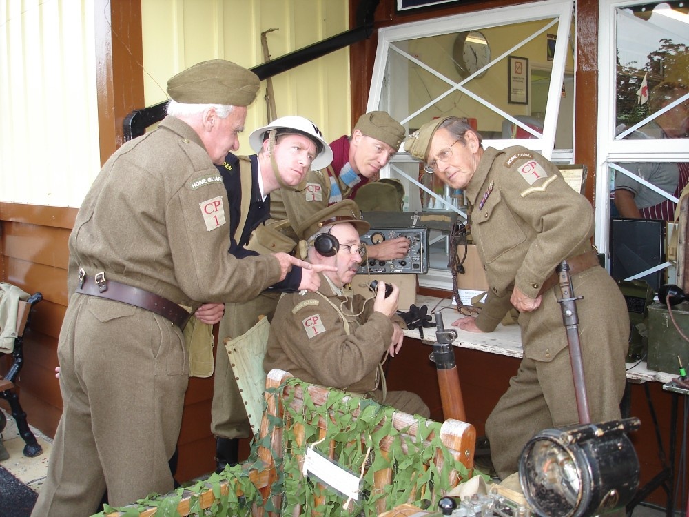 A WW2 Event at Embsay and Bolton Abbey Steam Railway, North Yorkshire. Listening for the enemy.