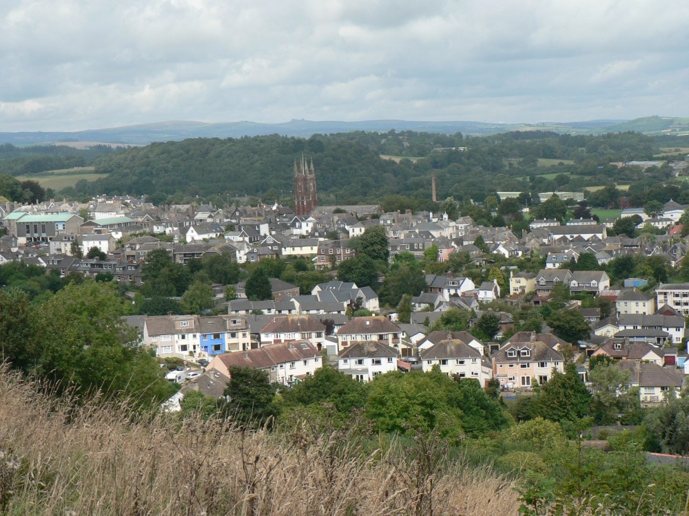 Totnes wither Haytor in the distance
