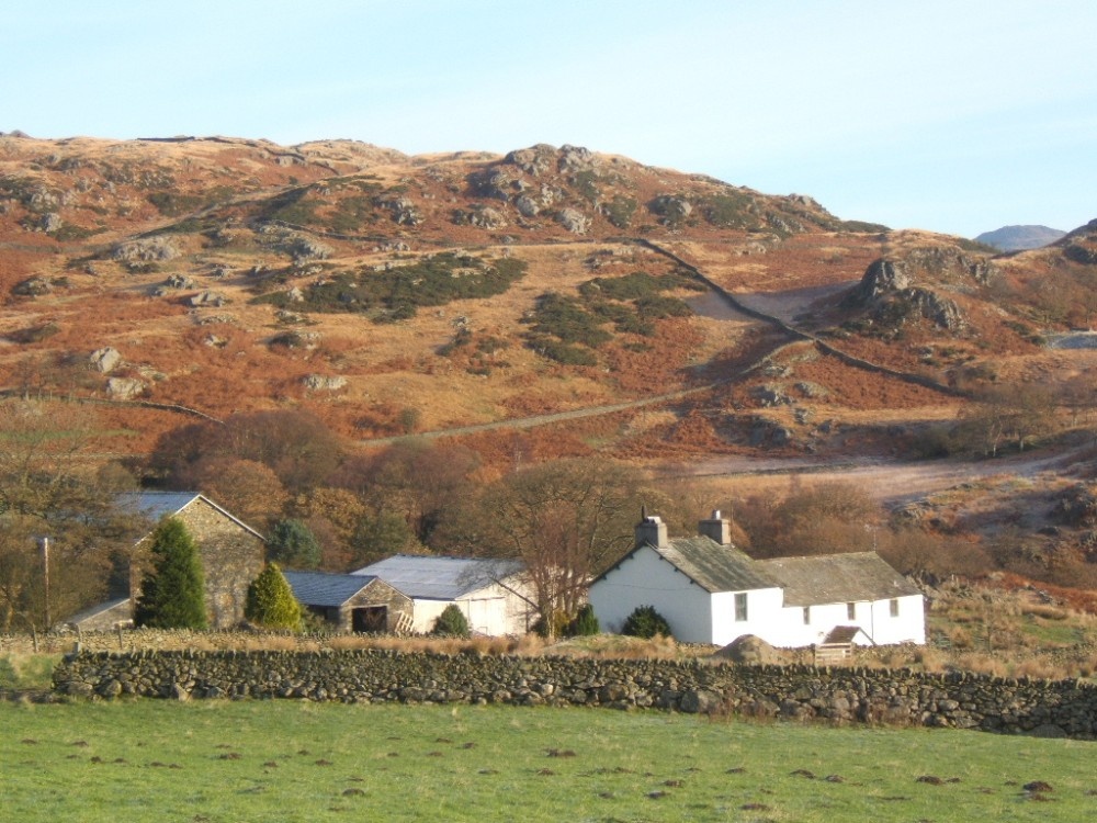Photograph of Farm above Ulpha near the Birker Fell road. Cumbria