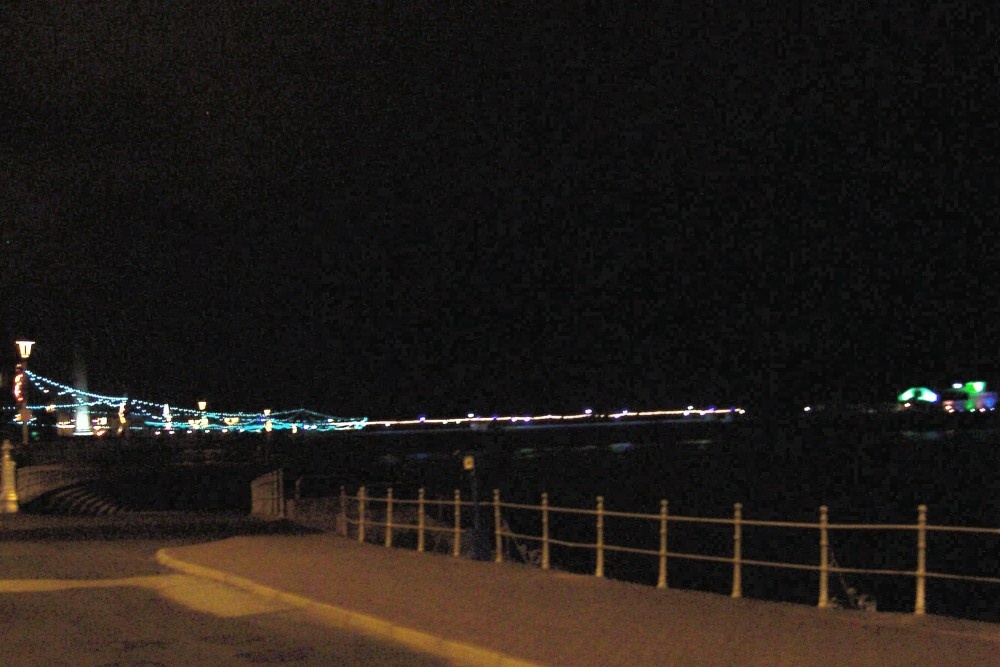 North Pier, Blackpool, at night.