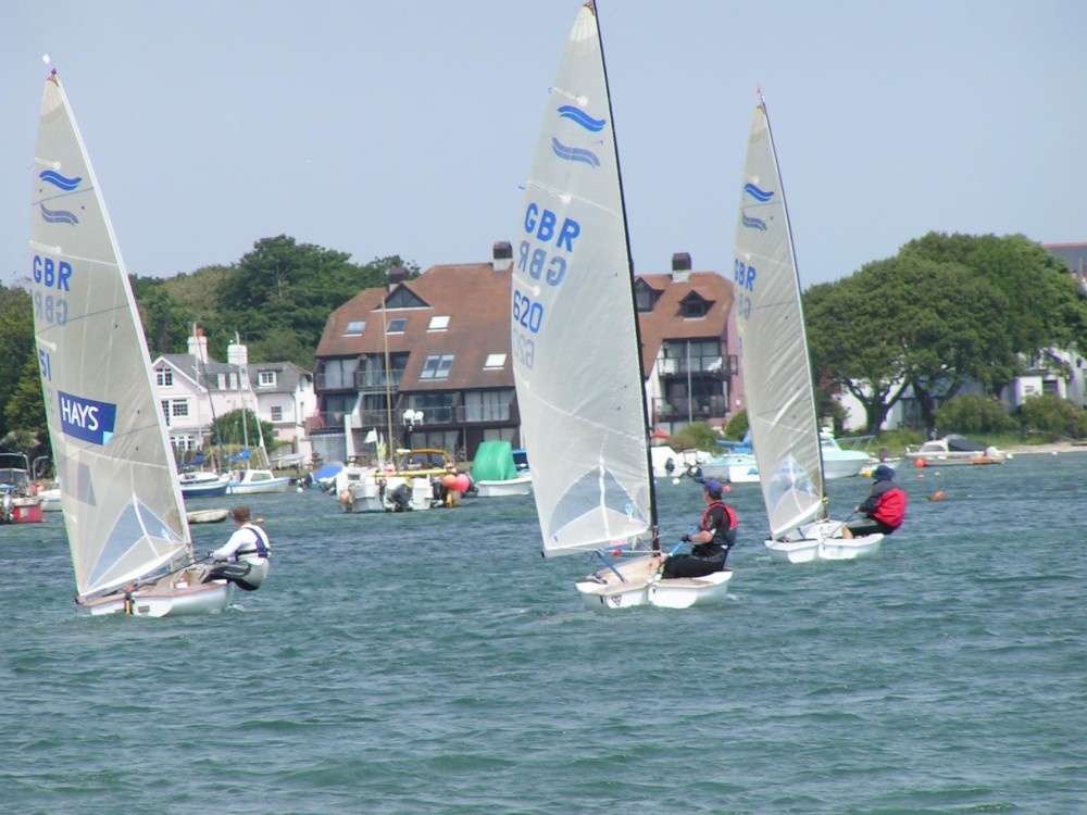 Sailing in Mudeford Harbour.