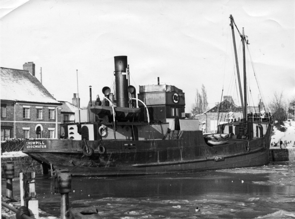 SS Crowpill at Bridgwater Docks in 1963, Bridgwater, Somerset