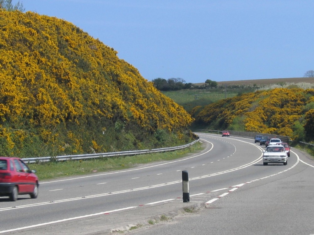 The A39 near Falmouth, Cornwall