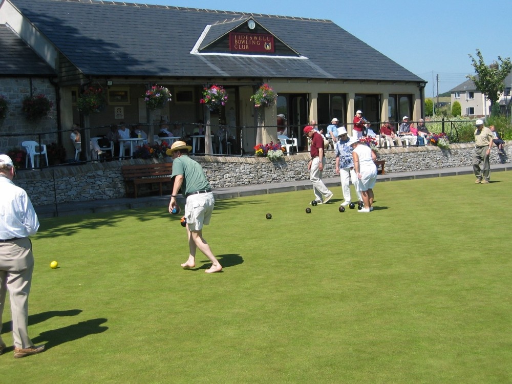 Photograph of Tideswell crown green bowling club
