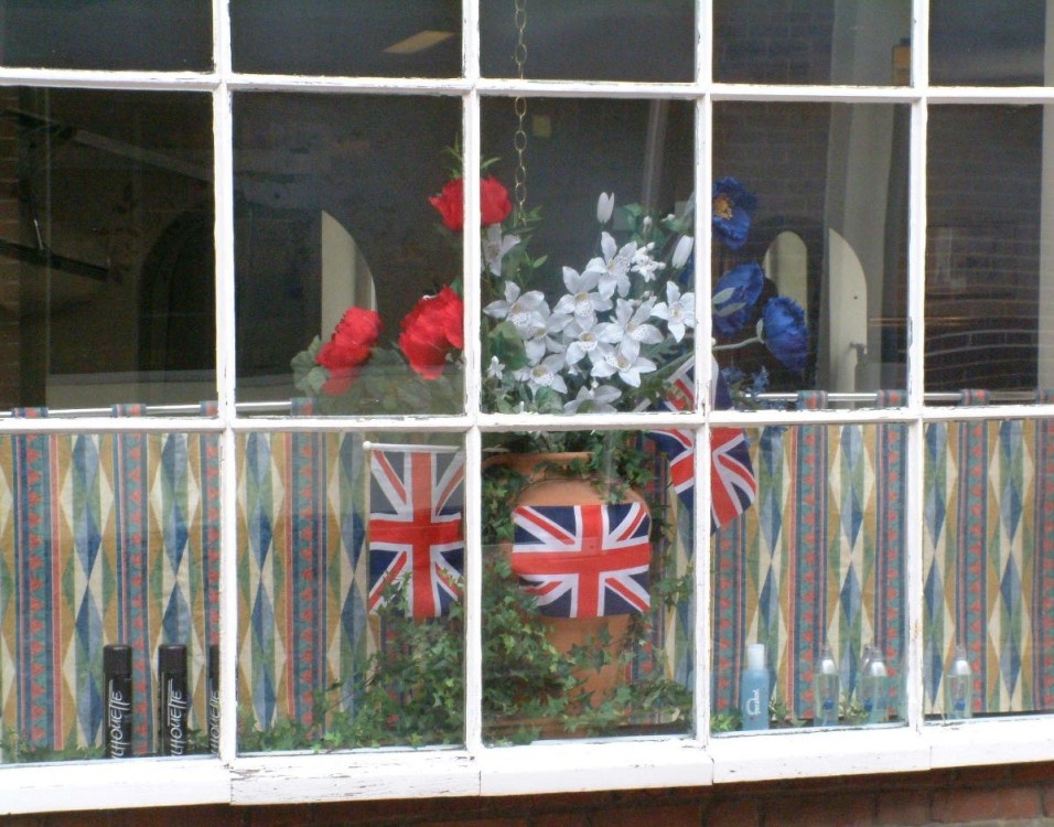 Queen's Jubilee. Shop Window. Newmarket