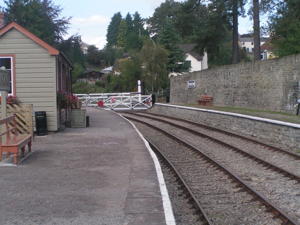 Photograph of Parkend Station and level crossing, Forest of Dean, Gloucestershire