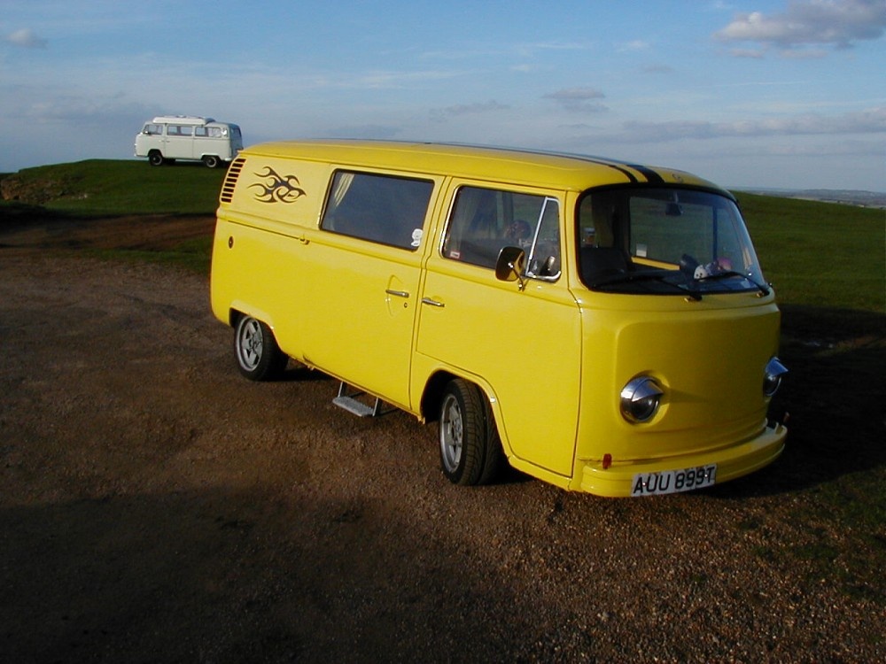 VW campers at Burton Dassett country park, Warwickshire