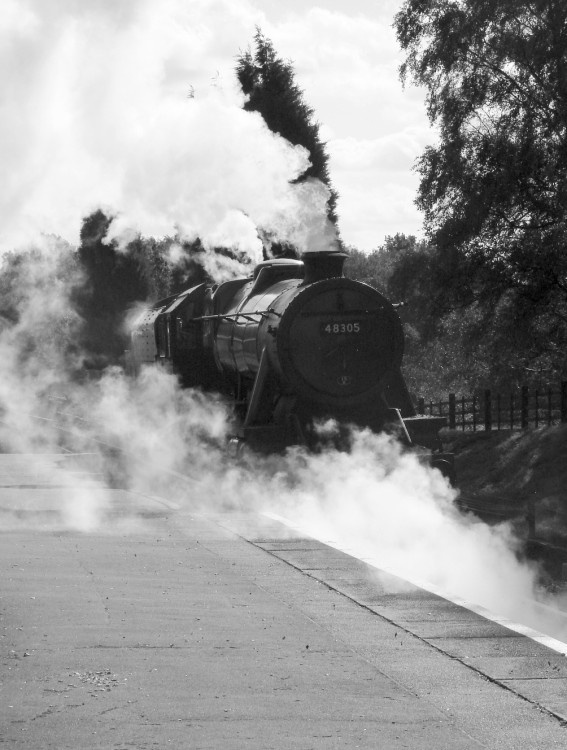 Steaming ... on the Great Central Railway, Leicestershire.