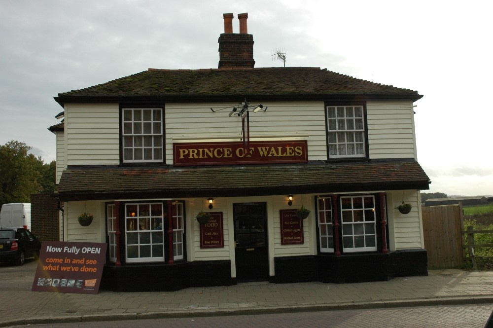 Newly refurbished Prince of Wales in Hadlow Village, Kent