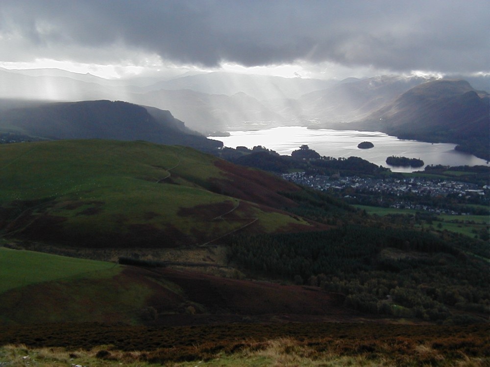 Looking over derwent, on the way up Skiddaw. Lake district
