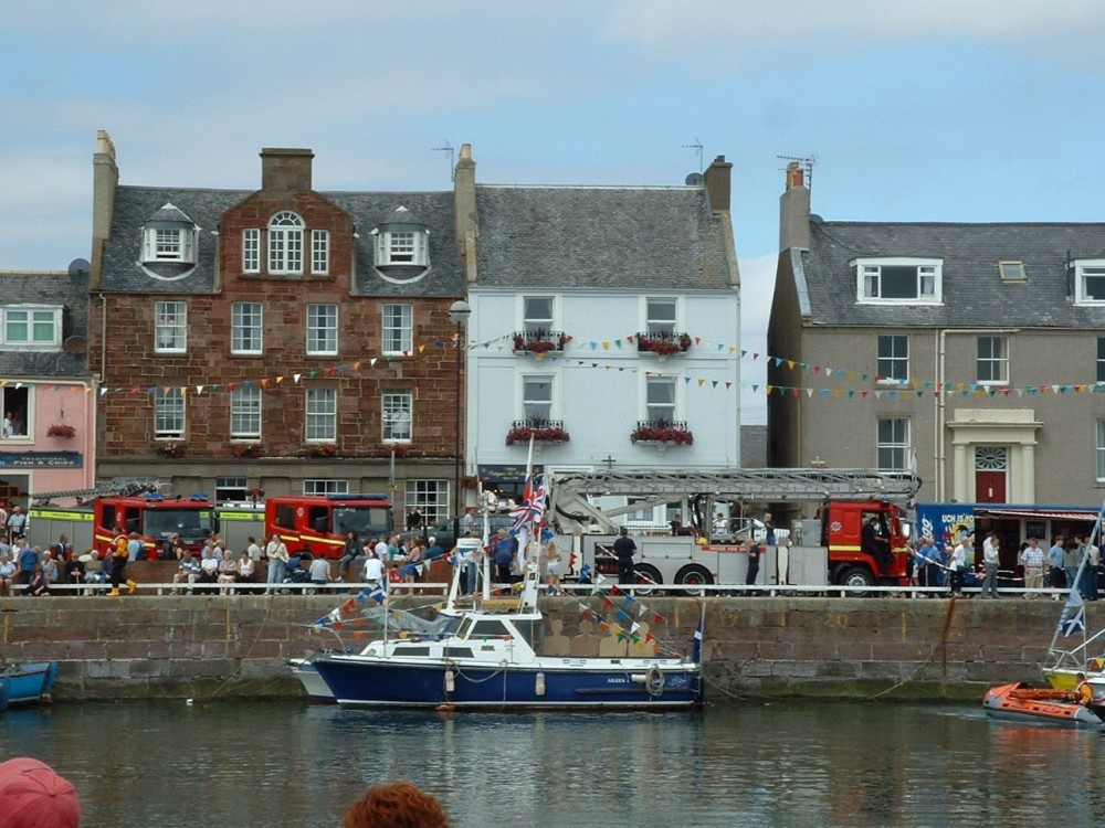 Photograph of Arbroath Harbour, fish festival day