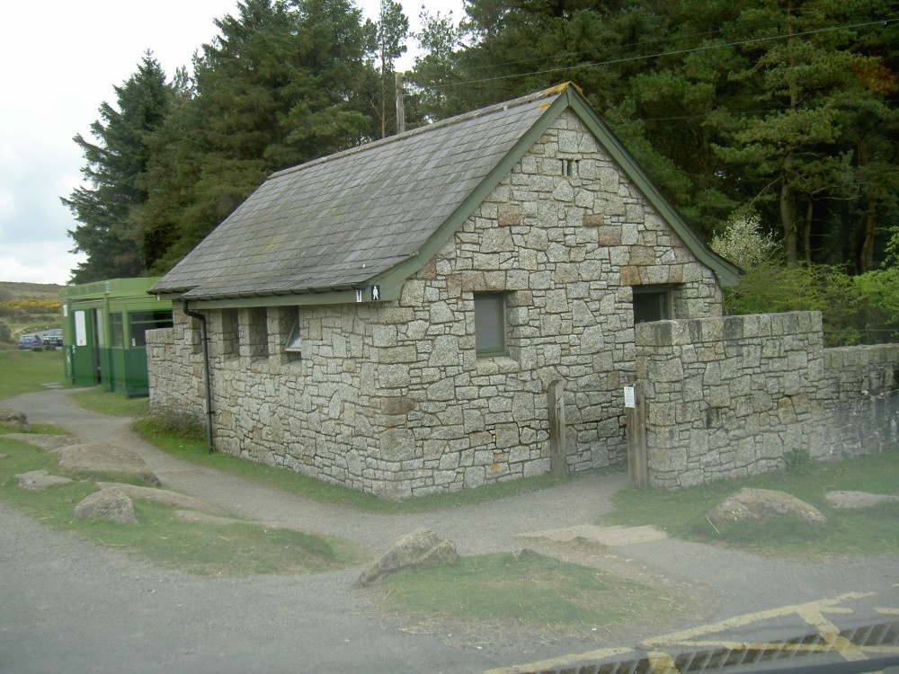 Carpark and Toilets at Hay Tor Widecombe in the Moor, Devon.