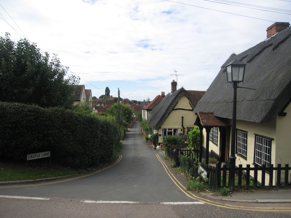 Photograph of Castle lane, Castle Hedingham village, Essex