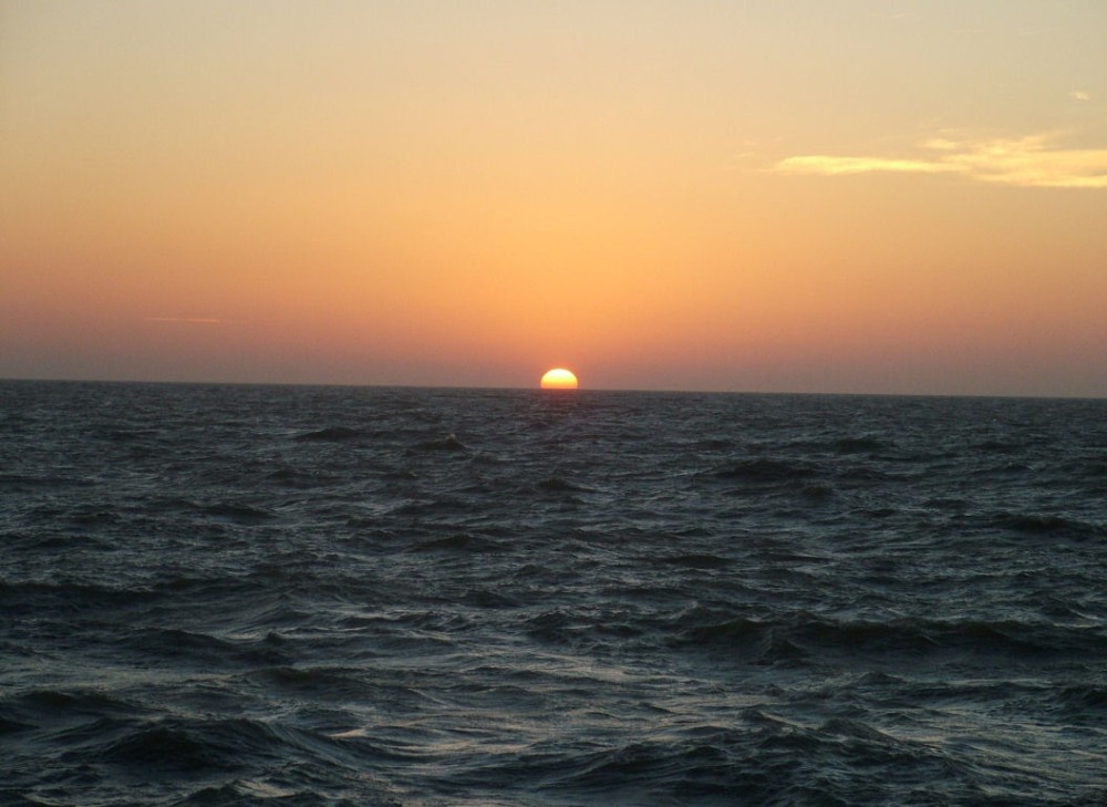 Sunrise over Eastbourne beach