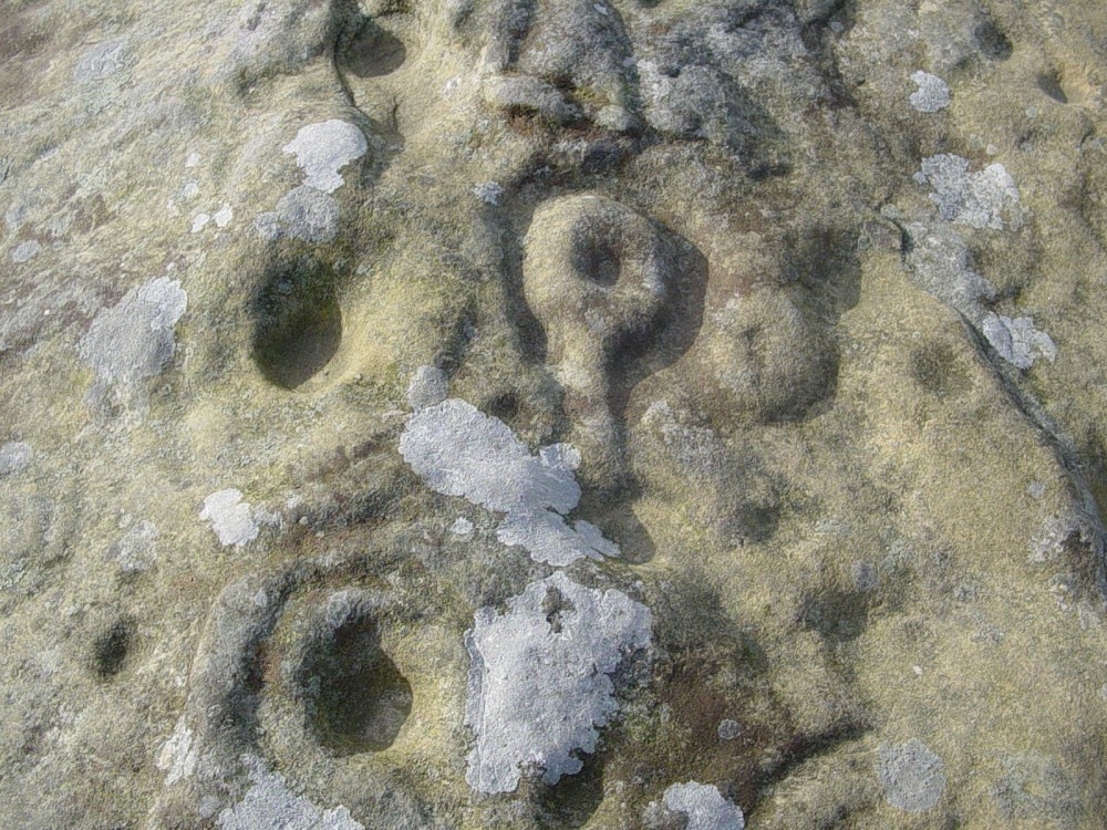Ancient drawings at Lordenshaw, Northumberland, England photo by Jana Defaut