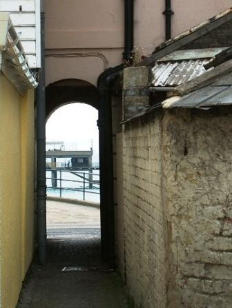 Deal, View through alleyway taken in summer of 2006