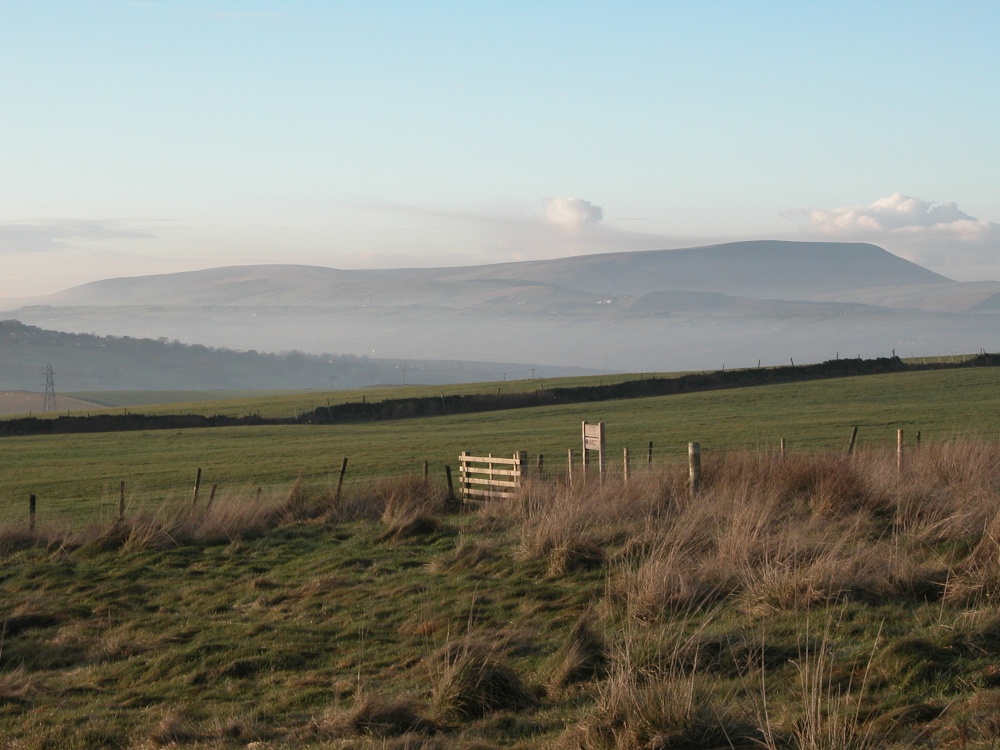Pendle Hill in November Mist, Viewed from Briercliffe