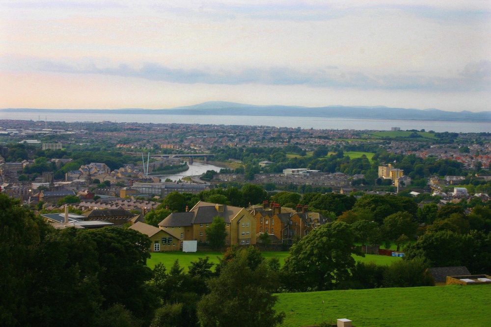 view from top of Williamson Gallery (Ashton Memorial) Lancaster photo by David Hubbard